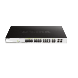 DLK-DGS-1210-28P D-Link 28 Port Gigabit PoE Switch w/ 28 RJ45 (24 PoE) with 4 Combo SFP Ports