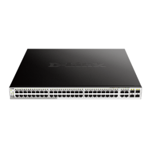 DLK-DGS-1210-52MP D-Link 52 Port Gigabit PoE Switch with 52 RJ45 (48 PoE) and 4 Combo SFP Ports