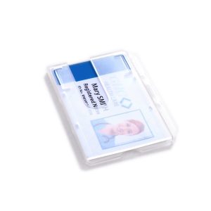 RCH113 Hard Frosted plastic card holder. Landscape or Portrait