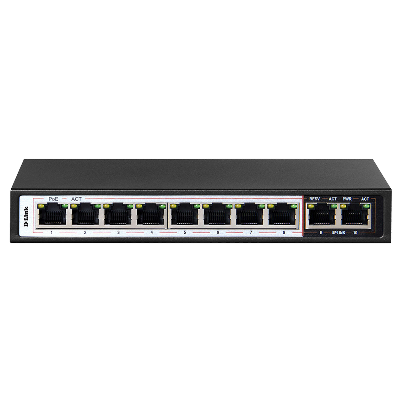 D-Link 12-Port 10 Gigabit Smart Managed Switch includes 8 10G