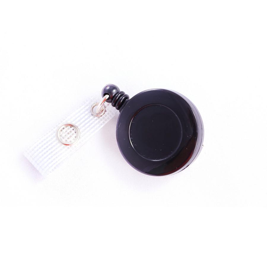 Black Retractable Reel with Reinforced Strap Clip