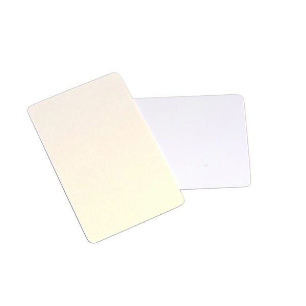 White Adhesive Paper Backed Thick PVC 24 Mil Cards CR80 CAR403