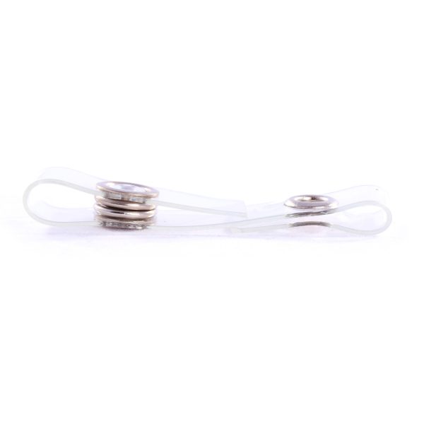 Standard 88mm Clear Strap Clip with Metal Eyelet