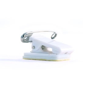 White Plastic Self-Adhesive Aligator Clip & Pin CLSAC2