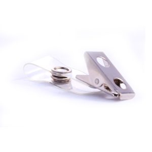 Long 90mm Clear Strap Clip with Alligator Clip. 33mm gap between press studs CLSC03